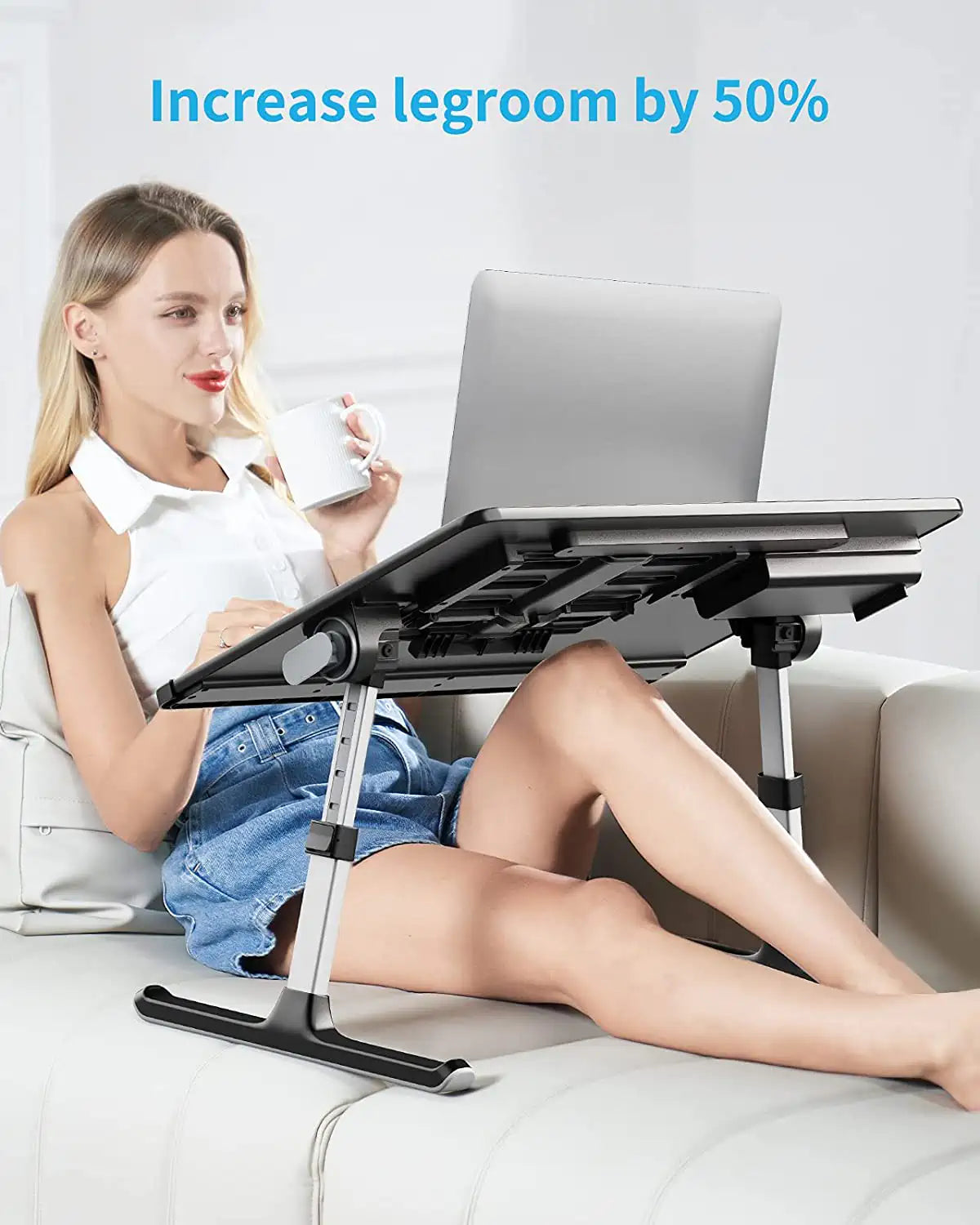 Adjustable portable deals laptop table